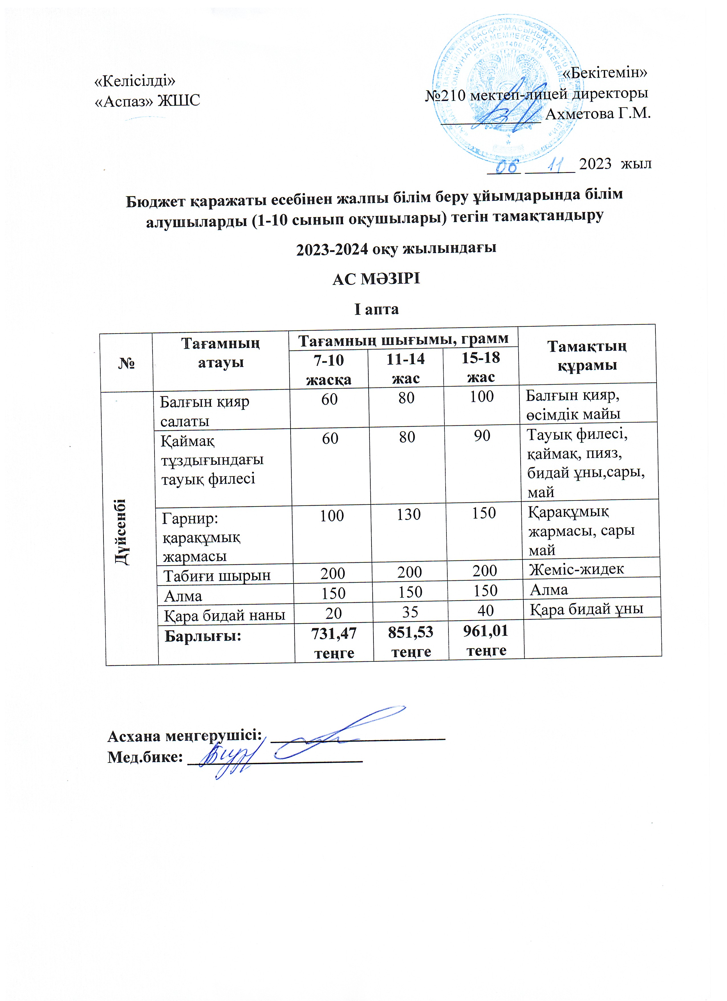ас мәзірі 06.011.2023